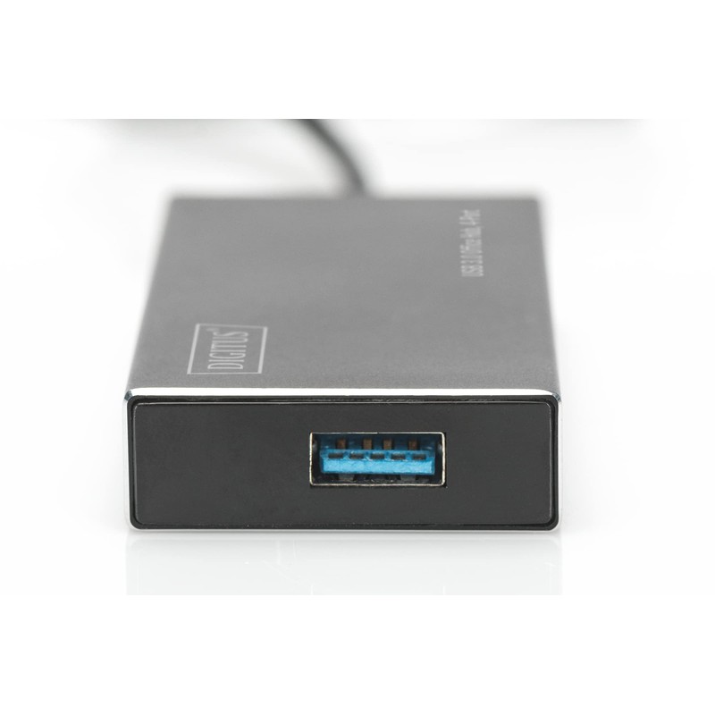 Ansmann DIGITUS USB Hub, USB 3.0 backwards compatible black Black