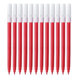 iSketchO Felt Tip Colouring Pens, RED, Pack of 12, Fibre Felt Tip Pens, Ideal for Write Draw Sketch Mark Pens, Safe Non-Toxic, School Office Home Use, iZOFAX
