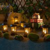 Beautyard Outdoor Solar Candles Lights Flickering Decorative Lantern Stake Lighting