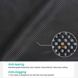 Hecaty Large Pump Barrier Bag, Pond Pump Filter Bag, Black Media Bag Large Pump Nylon Mesh Bag for Pond Swimming Pool Filters(Black) (13" x 13")