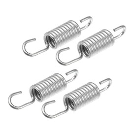 Hihaha 6cm Length Motorcycle Brake Pedal Return Spring for Suzuk/Rear Brake Pedal Return Spring Accessories/Durable Plated Steel/4Pcs Silver Tone