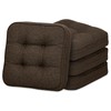GOFORIT Chair Cushions Set of 4,Tufted Shredded Memory Foam Chair