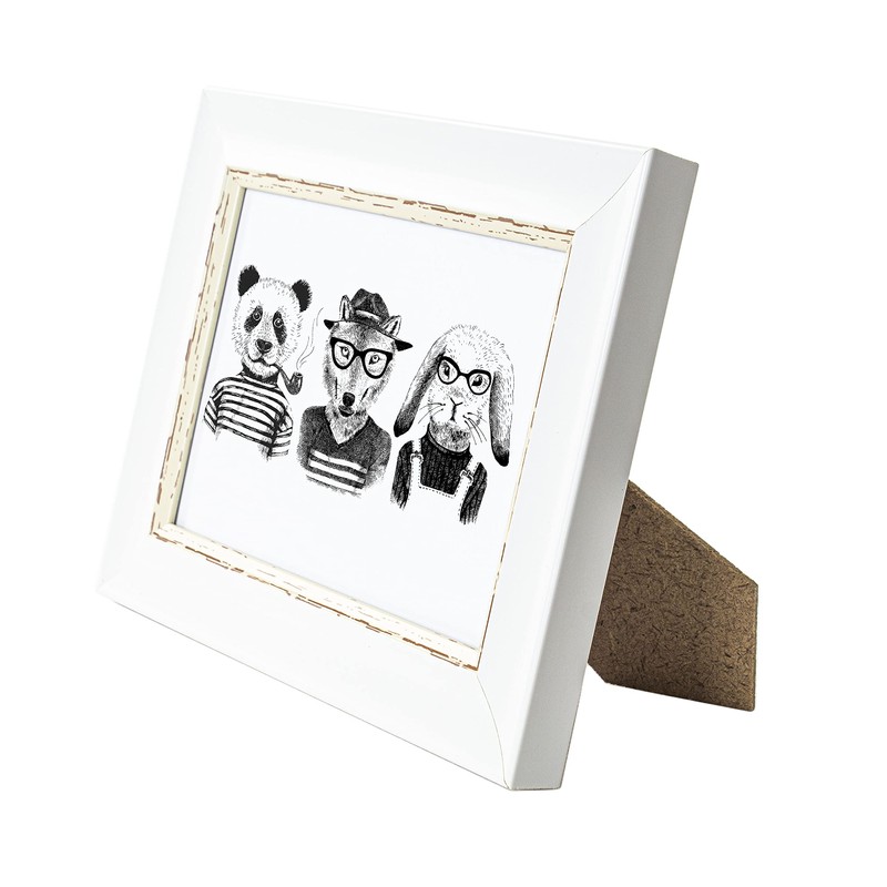Clay Roberts Photo Picture Frames 6 x 4, White Vintage,