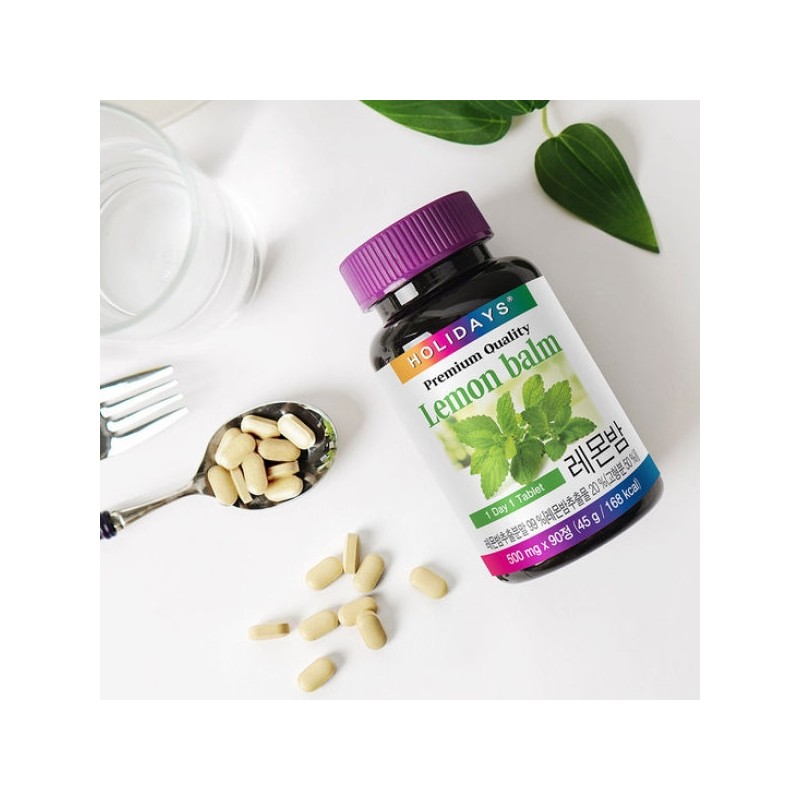 GS4+2 Holidays Lemon Balm 90 Tablets x 6 Bottles (18