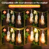 Mlambert 96FT LED Outdoor String Lights, Dimmable Waterproof Patio Lights