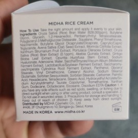 Midha Rice Cream Korean Skin Care for Sensitive Skin Moisturizing Lightweight