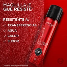 LOréal Paris Infallible 3-Second Setting Mist, Fijador de maquillaje, sella tu maquillaje hasta por 36h, a prueba de sudor, agua y transferencias,... 