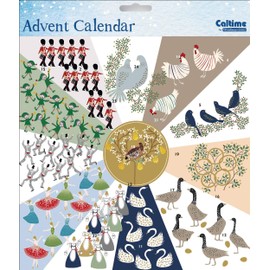 Christmas Advent Calendar- (WDM418792) - 12 Days Of Christmas - From The Caltime Range - Glitter Varnish