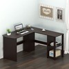 SHW 51 x 51 Inches L-Shaped Home Office Wood Corner