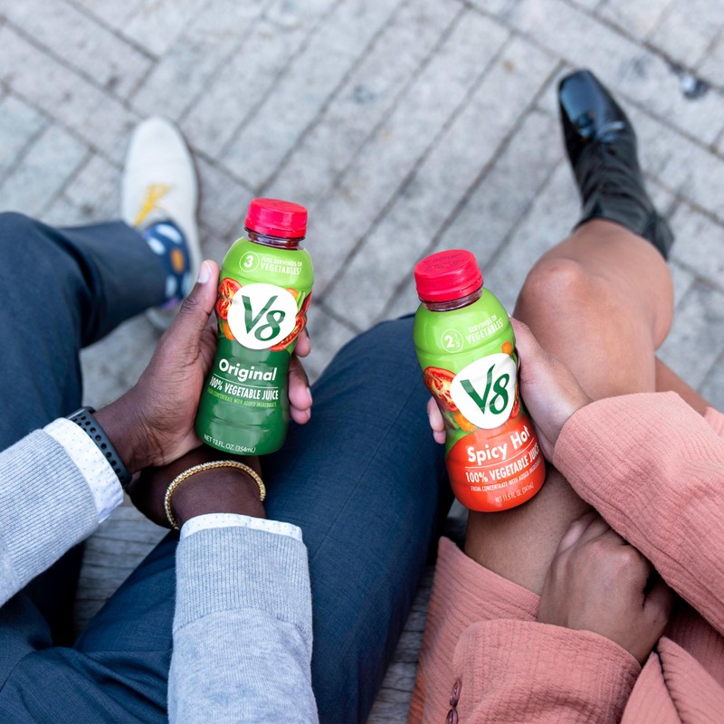 V8 Spicy Hot 100% Vegetable Juice, 12 fl oz Bottle