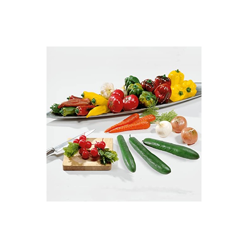 Deco Woerner Decorative Dummy Peppers Food Dummy Green 10 x
