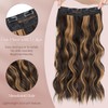 S-noilite One Piece Clip in Hair Extensions Synthetic Curly Wavy