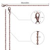 Lemonkey 24 Pack Necklace Chains Bulk,Red Copper Plated DIY Cable