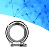 V-Band Clamp, Qiilu Exhaust Clamps Kit, 2.5 Inch Turbo Exhaust