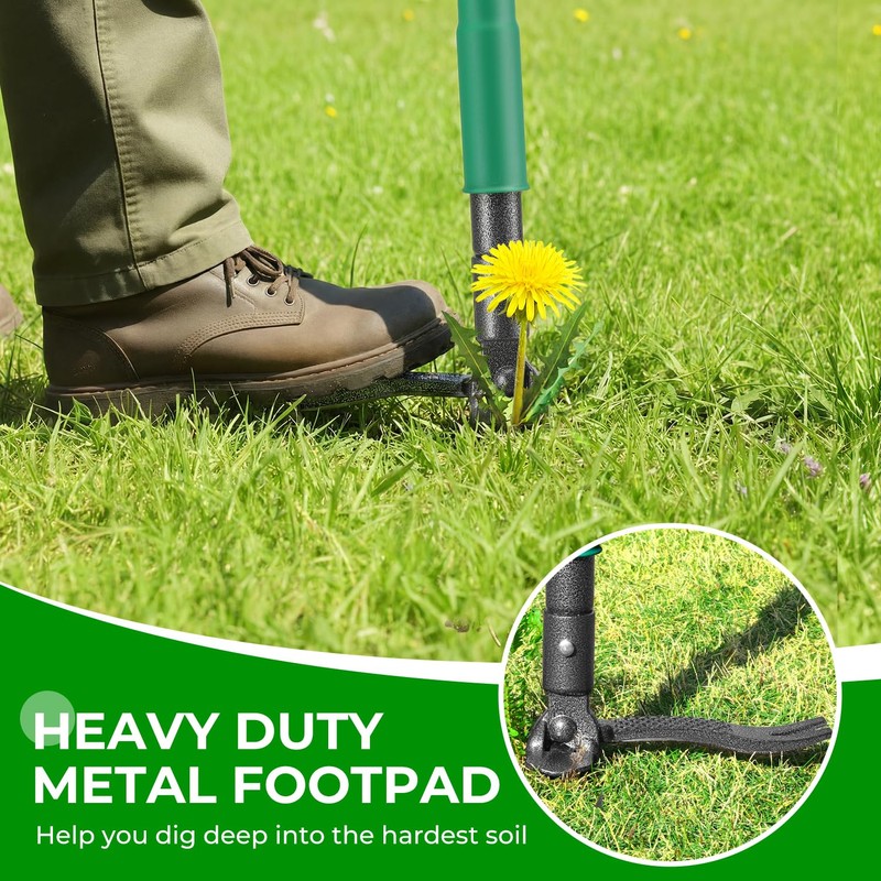 Allsetool Weed Puller Tool with 2 Weed Eject Feature, 43.7in