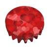 Happy Valentine's Day Tablecloth Round 70 Inch Red Heart Table