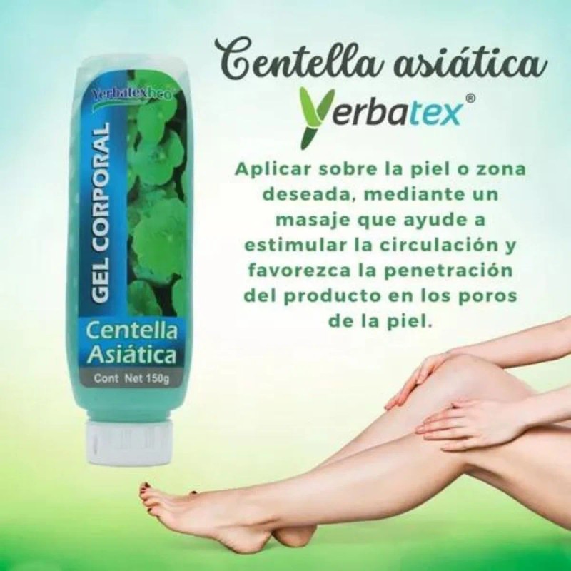 Pack 2 Gel Corporal Extracto De Centella Asiática De 150gr