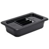 Vogue 1/4 Gastronorm Container 65mm 1.6 Litre Black Catering Food