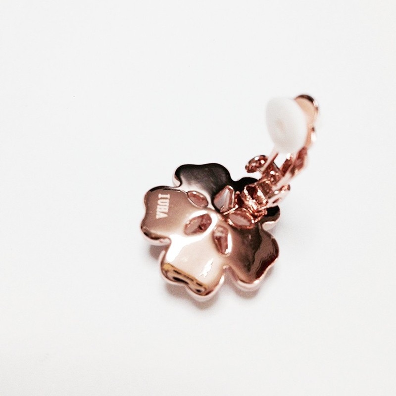 IUHA (Season Flowers) Cherry Blossom Earrings, Mini Size, Glass Metal,