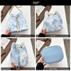 Extolove Denim Bucket Bag Quilted Drawstring Jean Purses for Women