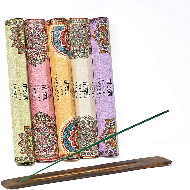 Utopia Scents Premium Quality Incense Sticks. Lavender, Sandalwood, Jasmine, Vanilla
