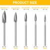 COLYPUO Wood Carving Drill Bits Set for Rotary Tool 5