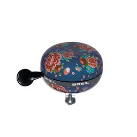 Fahrradklingel Fahrradglocke Klingel Glocke für Fahrrad Hollandrad in 8 Farben (Flower indigo blau)