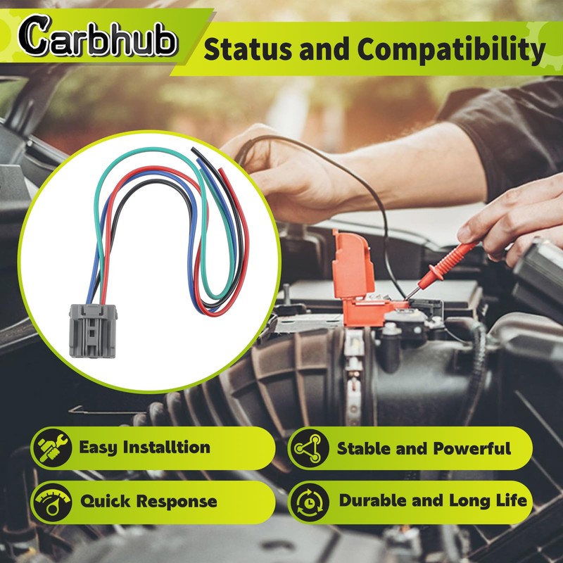 Carbhub Blower Motor Fan Pigtail Connector Harness Fit for Volvo