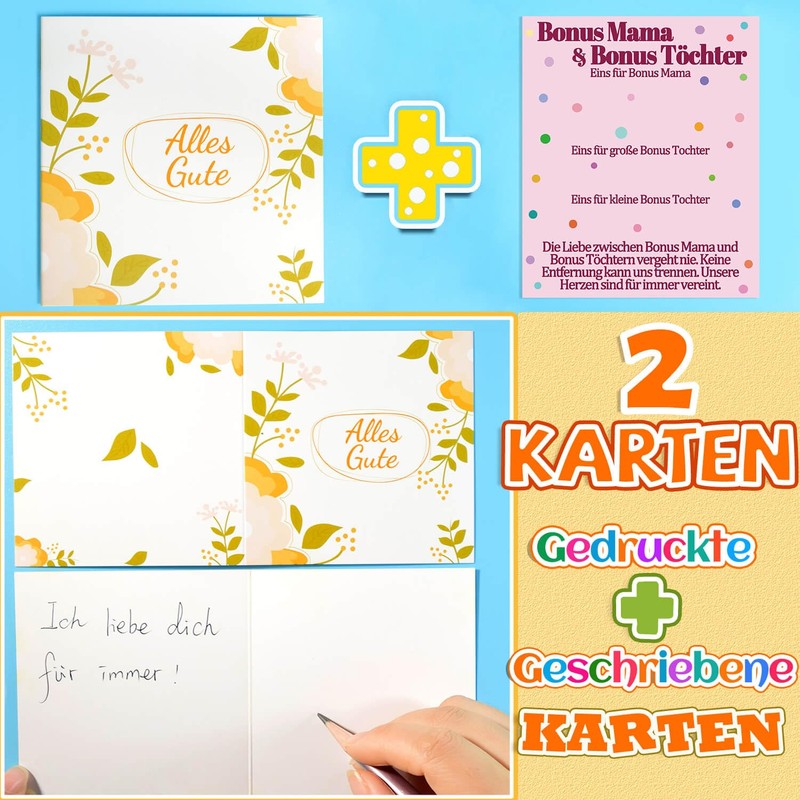 Bonus Mum 2 3 Daughter Bracelet Stepmom Gifts for Stepmother