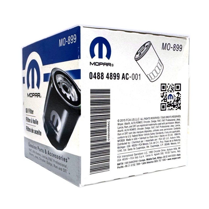 Mopar Genuine OEM Mopar MO-899 Engine Oil Filter 4884899AC Dodge