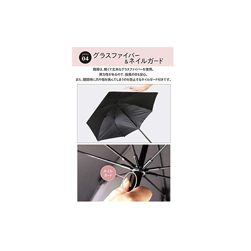 Pink Trick 87516 Folding Umbrella, Black, 19.7 inches (50 cm),