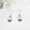 URONE Lighthouse Wave Earrings Sterling Silver Lighthouse Earrings Turquoise Ocean