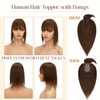 Rich Choices 100% Real Human Hair Topper with Bangs -
