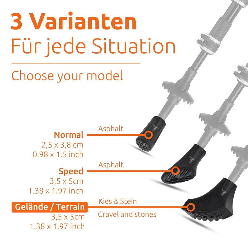ECENCE 12 x Nordic Walking Poles, Rubber Buffers, Attachments, Trekking