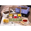Sibilla Tea and Herbal Tea Storage Box, 6 Compartments, Sage