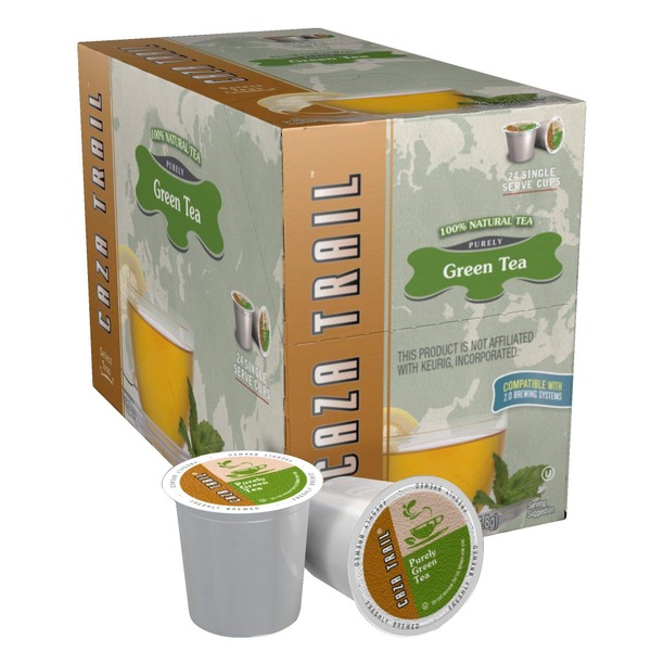 Caza Trail Green Tea Pods, Single Serve (24 Count)
