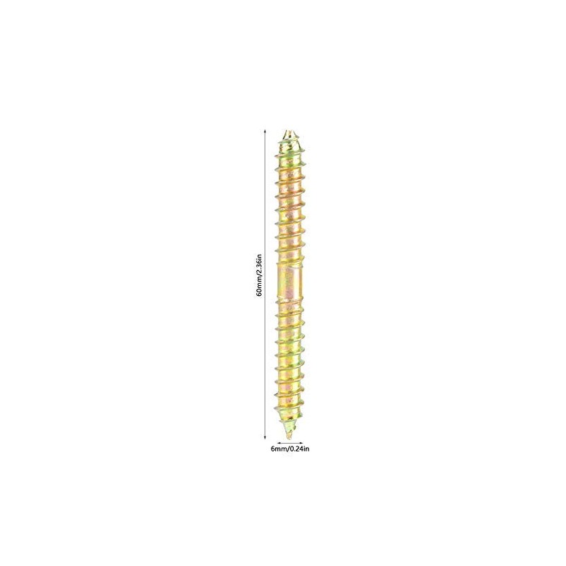 10 pieces 6 x 60 mm centring screw double self-tapping