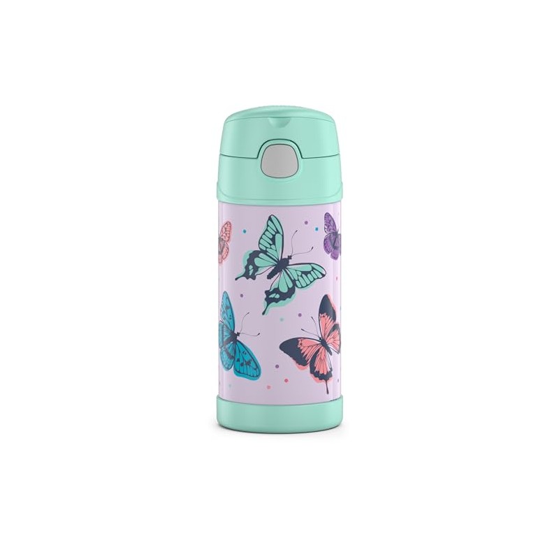 355ml FUNtainer® Vacuum Insulated Drink Bottle - Butterfly Frenzy