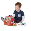 Melissa & Doug Wooden Take-Along Barn Toy with Flip-Up Roof