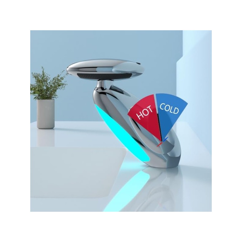 LED Bathroom Sink Faucet with Pull-Out Sprayer - 4 Modes