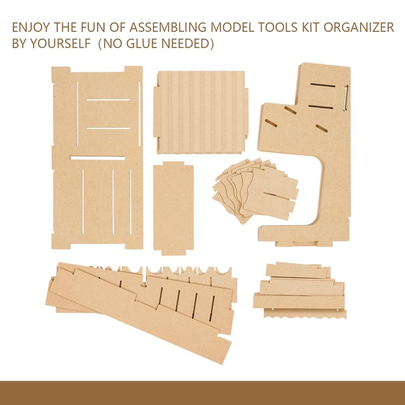 Bucasso Wooden Model Kit Organizer Rack with MDF Material, Paint