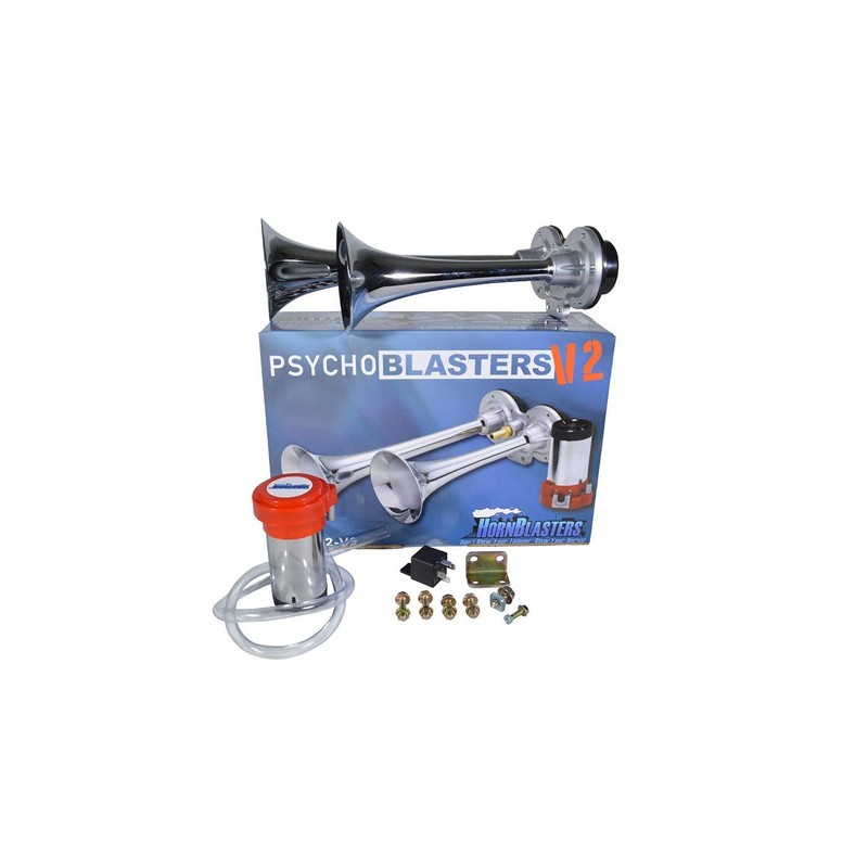 HornBlasters PsychoBlasters V2 Electric Air Horn with Self Driven Compressor