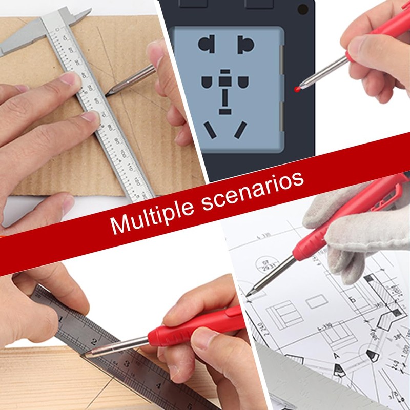 SGERUFZ 24 Pieces 2.8 mm Pencil Leads for Carpenter's Pencil,