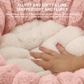 BUMUBI Soft Donut Cat Bed Cushion Round Washable Dog Bed Fluffy Washable Calming Pet Mat Bedsure for Medium Large Indoor