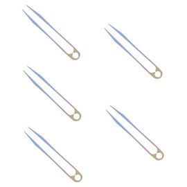 Operitacx 5 Stück Mini -Pinzetten reisen Produkt im Freien mit Titanwerkzeug für den Außenbereich Schlüsselanhänger Pinzette winzige Pinzetten Outdoor-Gadget Campingzubehör Titanlegierung