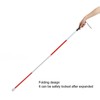 Folding Blind Cane Anti Slip Handle Red White Aluminium Light