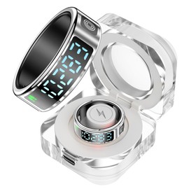 findtime Smart Ring for Men Women Touch Screen Tik Tok Scrolling Ring Smart Ring Android Time Display Heart Rate Blood Oxygen Sleep Tracker Activity Trackers for Sports Time, Distance, Calories