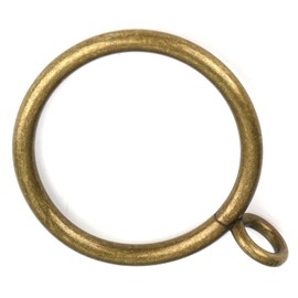 Antique Brass Curtain Rings with Eyelets for Curtain Rods (Set of 30 PCS Curtain Rings) (2 inch Inner Diameter)