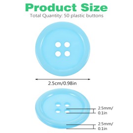 Pack of 100 Colourful Buttons for Sewing, Resin Buttons, Colourful Mixed, Craft Buttons, Colourful, Mixed Colours, 4-Hole Round Craft Buttons for Crafts, Sewing, Children, DIY Painting, Gift