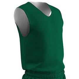 CHAMPRO Unisex-Youth Zone Reversible Basketball Jersey, Forest Green, White, Medium